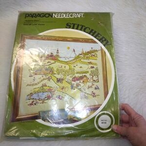 CREWEL KIT Paragon Needlecraft Stitchery, Summer Days 0712, fits 18"×24"